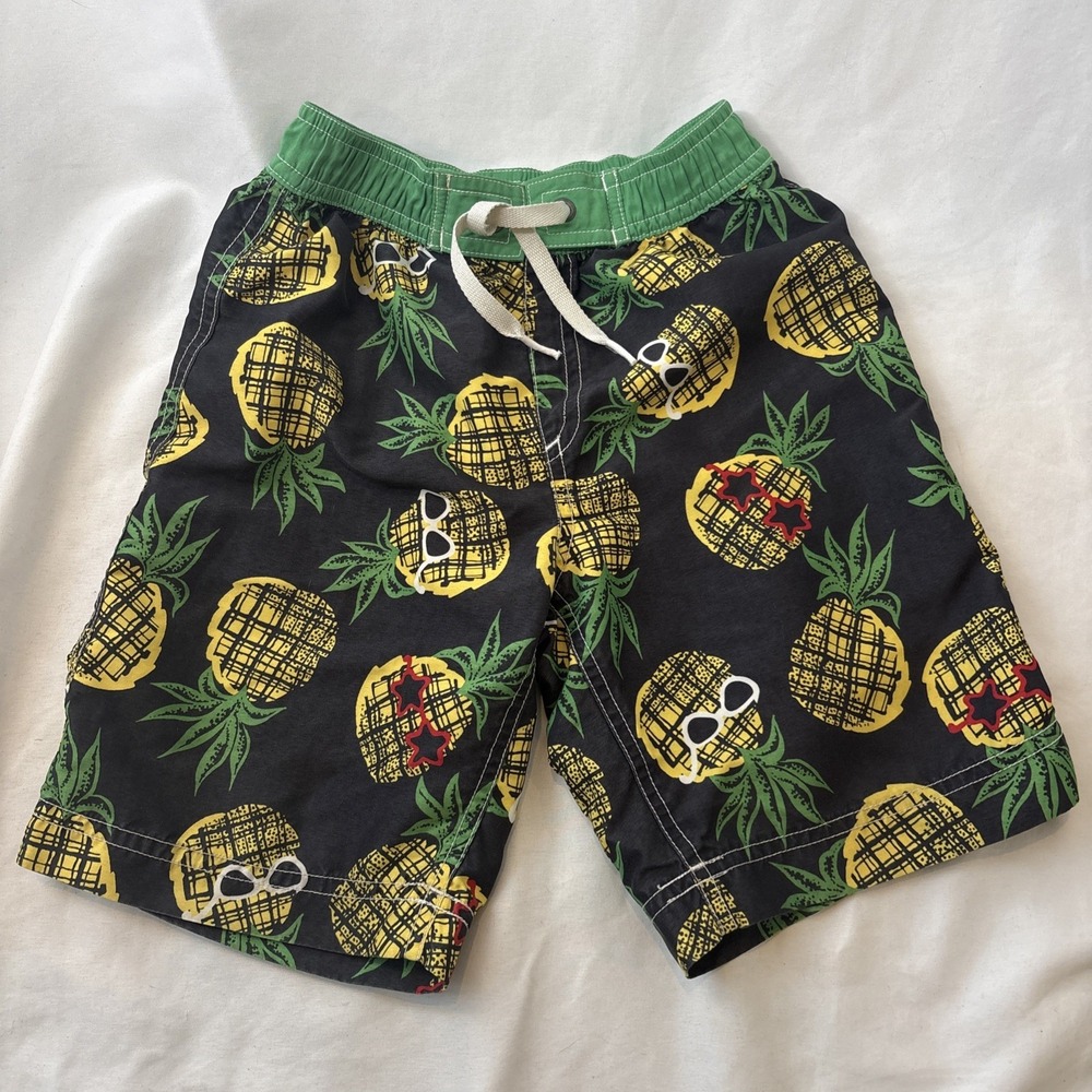Hanna Andersson Youth 110‎ (5) Bathing Suit Shorts Pineapple
